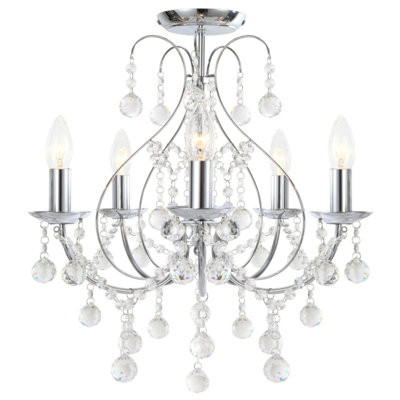 Champ 5 - Light 47cm Semi Flush Mount