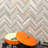 Roman 0.56" x 4" Marble Herringbone Mosaic Wall Tile