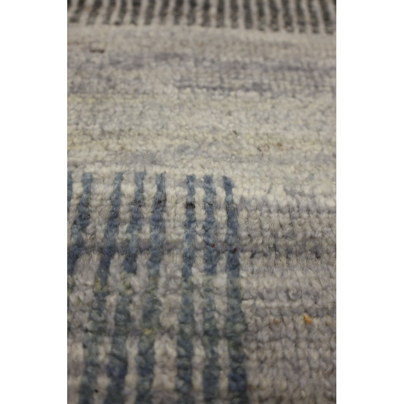 Tapis gris unique rectangulaire de 9 pi x 12 pi 1 po Rajasthan