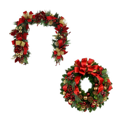Joskar 26" Holiday Wreath and Garland