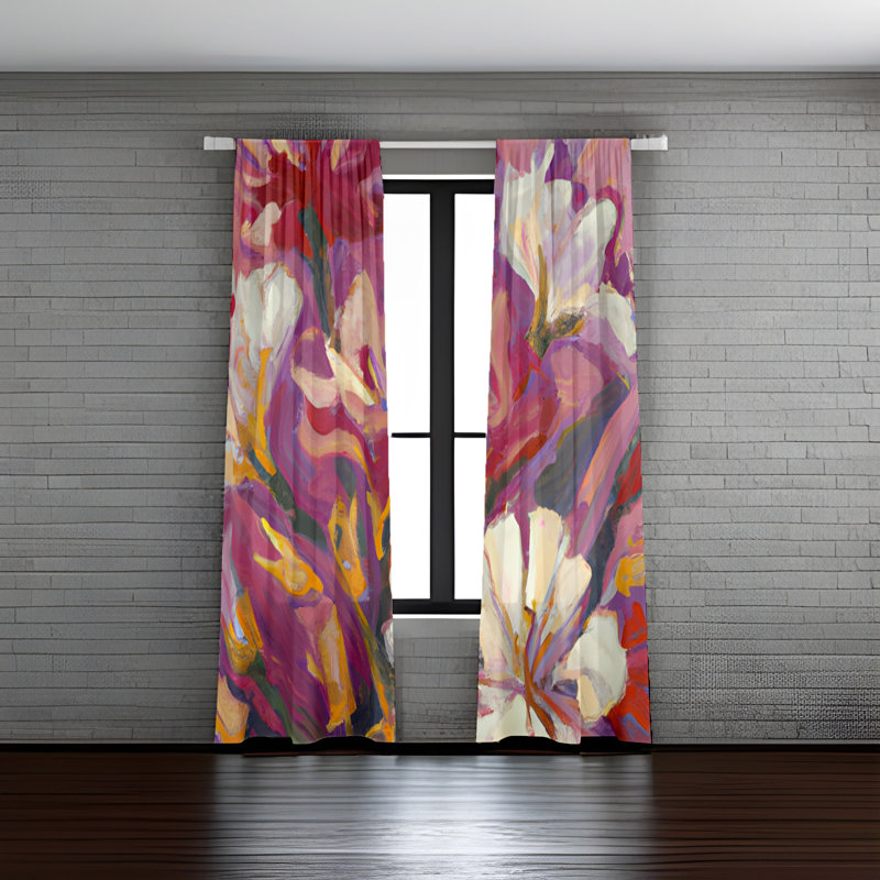Rideau en polyester Ambe, L 20 po x L 52 po