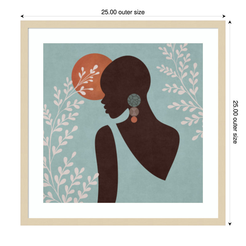 «African Woman 2» par Emel Tunaboylu, impression sur bois encadrée, H 25 po x l 25 po