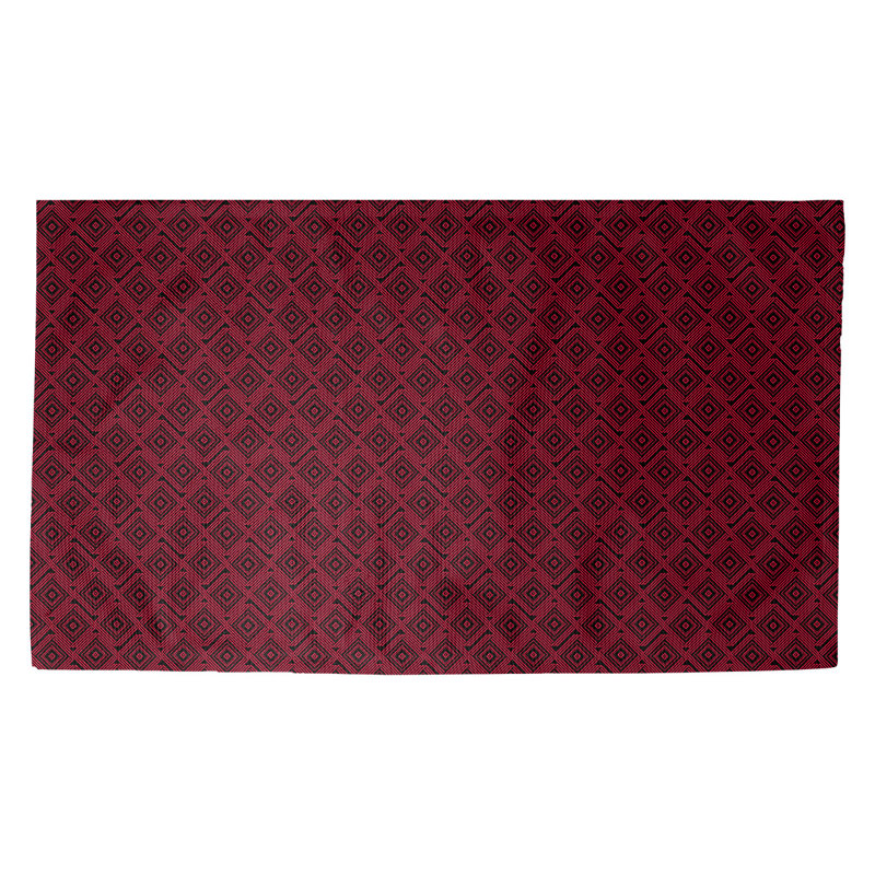 Tapis d’intérieur pour porte carrée Avicia, Rouge, Rectangle 5 pi 2 1/2 po x 7 pi 2 po