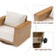 
Ensemble de 2 chaises pivotantes d'extérieur avec coussins Delysa