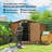 Outsunny 9' x 6' Outdoor Storage Shed, Garden Tool Metal Shed with Foundation Kit, Double Lockable Door, Air Vents and Sloping Roof, for Backyard, Patio, Lawn, Yellow-98202123-98202128