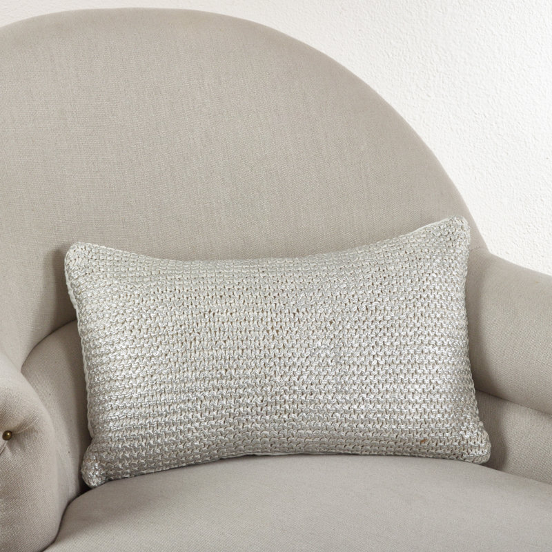Coussin en coton Cassandra, Ivoire