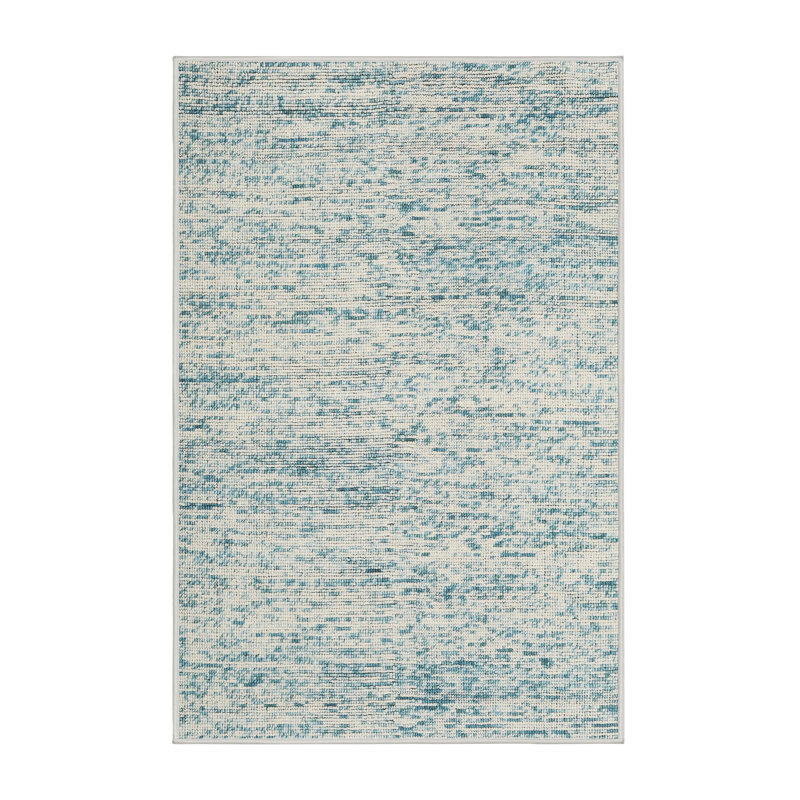 Tapis contemporain vert mer, Rectangle 2 pi x 3 pi