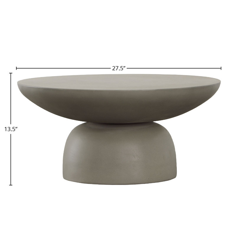 Allegheny Round Stone/Concrete Outdoor Coffee Table