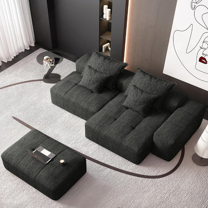 Canapé modulaire surdimensionné Modern, Noir
