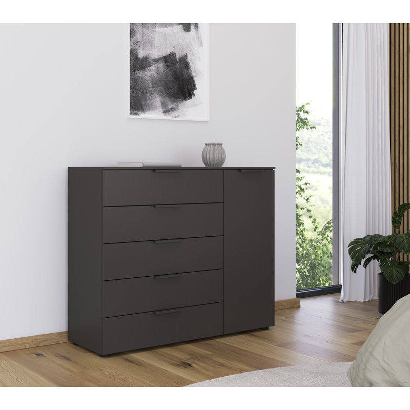 Flipp 5 - Drawer Chest of Drawers, Graphite