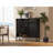 44.3" Farmhouse Sideboard With Coffee Bar, Rustic Storage Cabinet With Lattice Doors And Drawer For Living Room & Kitchen-234455260