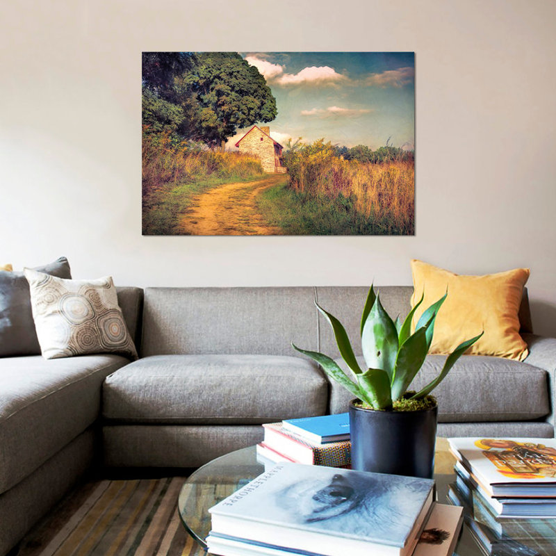 « webb farm house » par john rivera, reproduction de photo sur toile, H 18 po x l 26 po x P 1,5 po, Toile avec cadre noir