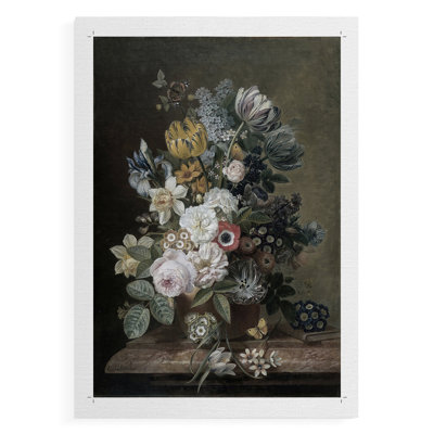 Vintage Floral Print LXXX -Canvas Print Only - NOT FRAMED