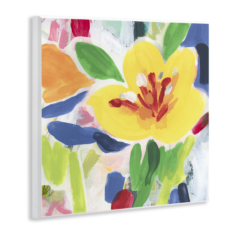 Plaque murale jaune vif Blooming, par June Erica Vess