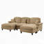 Élégant canapé Mid-Century 3 places avec 2 repose-pieds-1685766658