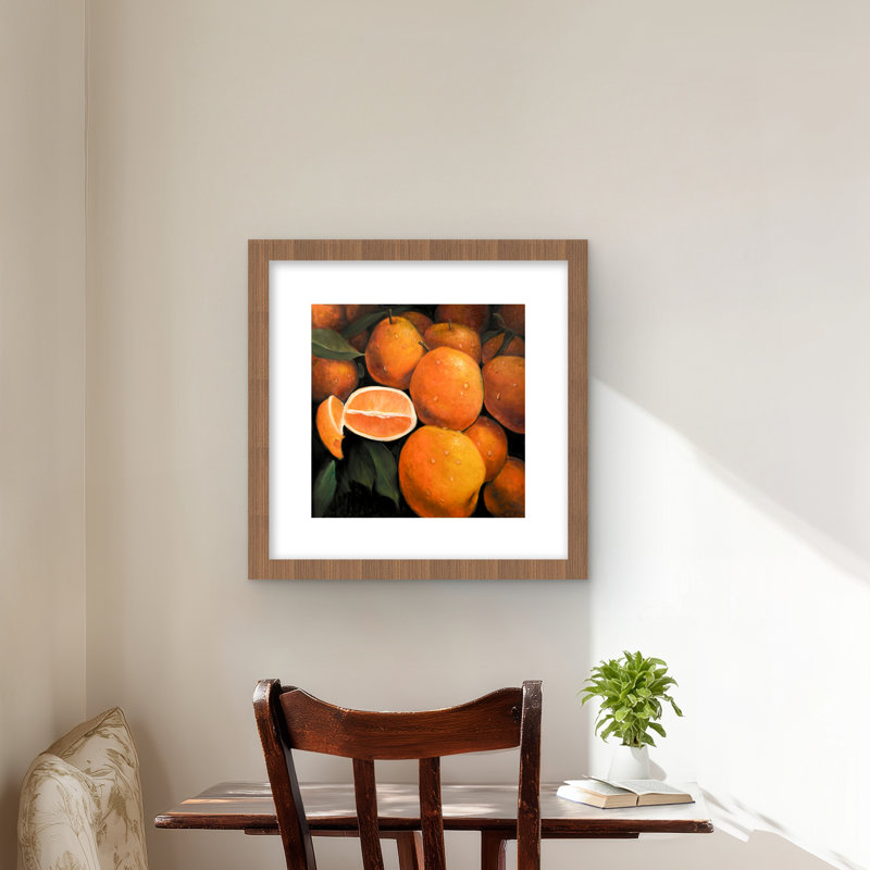Oranges fraîches - imprimé de cuisine pour la décoration intérieure