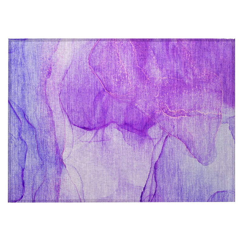 Tapis extérieur lavable et antidérapant 2 pi x 3 pi mauve