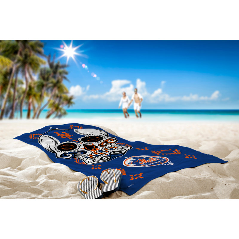 Cotton Blend Beach Towel, New York Mets