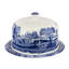 Spode Blue Italian 2 Pc Serving Platter W/Dome