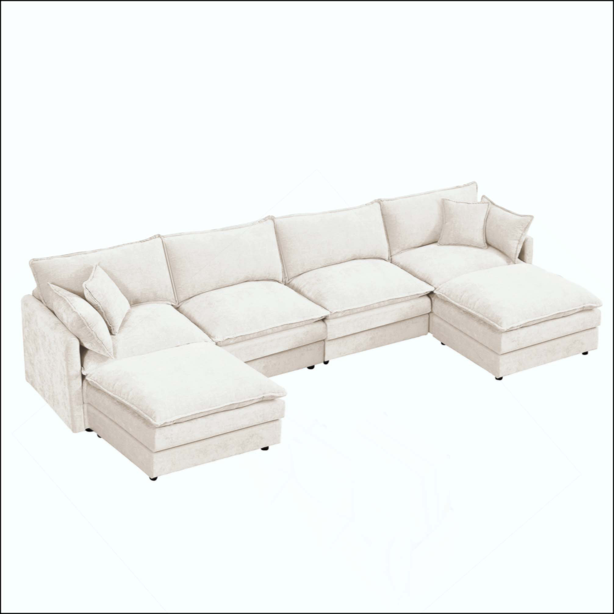 Latitude Run® Modular Sectional Sofa, U Shaped Couch Set For Living ...