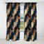 Orange et bleu sarcelle Astral Marble Dreams - Rideau occultant en marbre abstrait - 1 panneaux-107539645