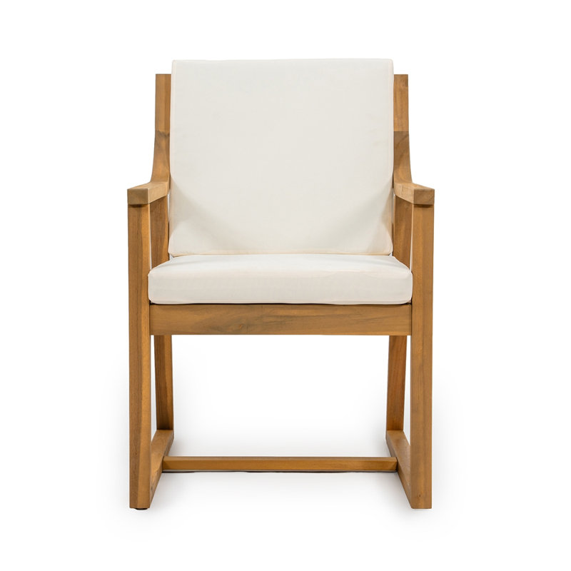 Ensemble de 2 chaises de patio, Teck clair