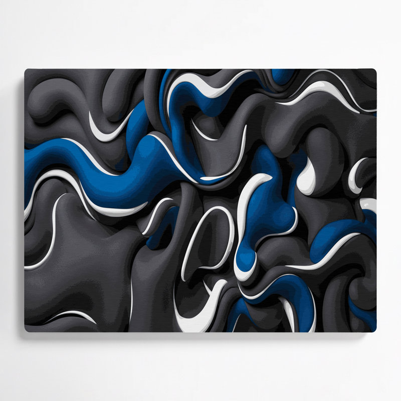 Art mural Biomorphic Abstraction 39, H 11 po x l 14 po