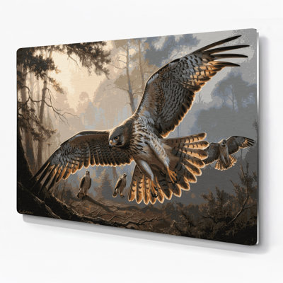 Art mural en métal oiseaux, Northern Goshawk