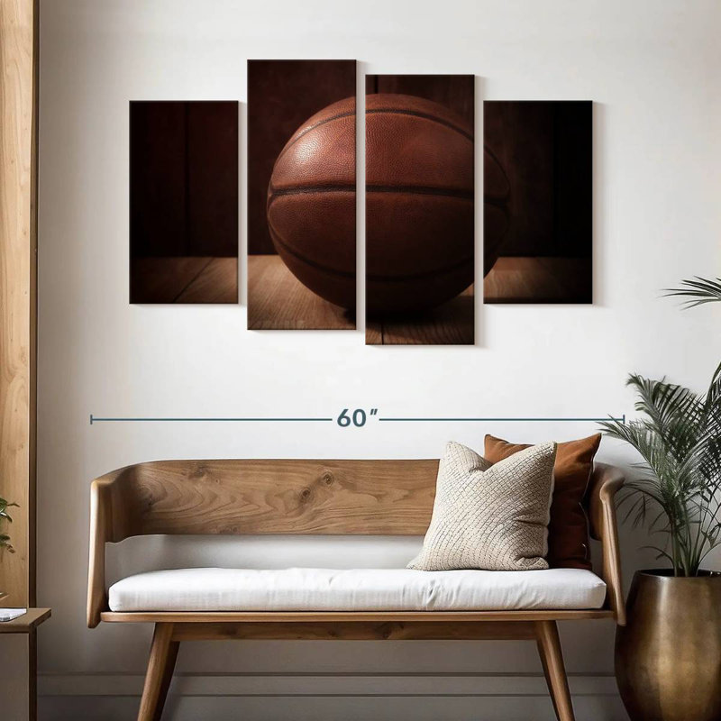 Dimly lit basketball Sireci, H 32 po x l 52 po
