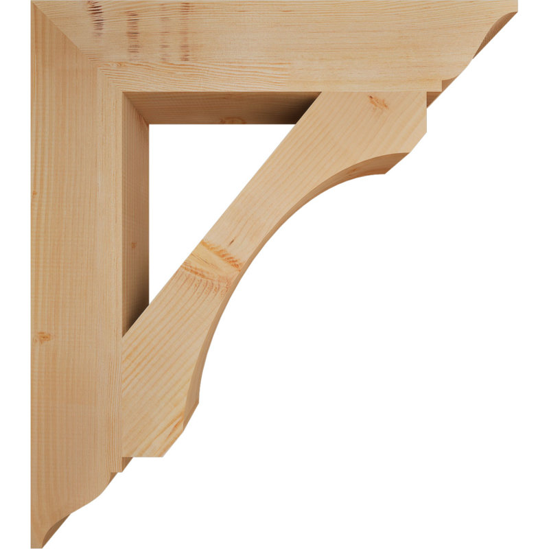 Support en bois rustique traditionnel BKTLEC01, Douglas (lisse), H 36 po x l 5,5 po x P 32 po