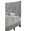 Grand lit en tissu gris Venacha
