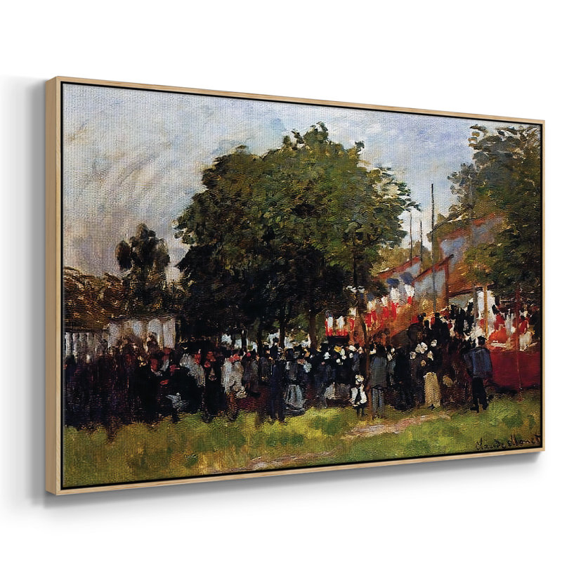 Festival à Argenteuil, 1872, H 27 po x l 41 po x P 2 po, Naturel