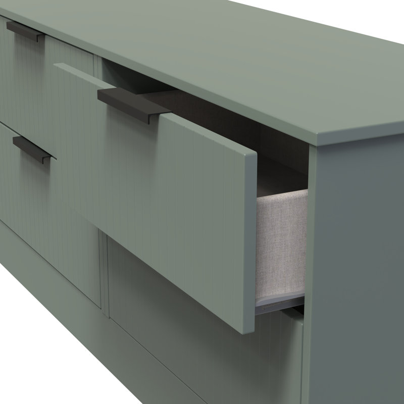 Berklie 4 Drawer Bed Box (Ready Assembled), Reed Green