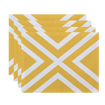 Bartleson "X" Marks The Spot Stripes 4 Piece Placemat Set