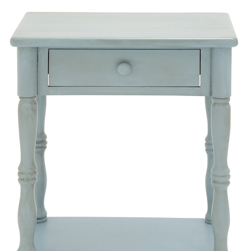 Table de chevet 1 tiroir Derrill, Bleu pastel