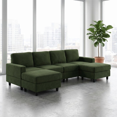 98.8-inch Corduroy Sectional Sofa Set, Featuring A Two-seater Sofa With Sturdy Legs And Plush Padding, Perfect For The Living Room