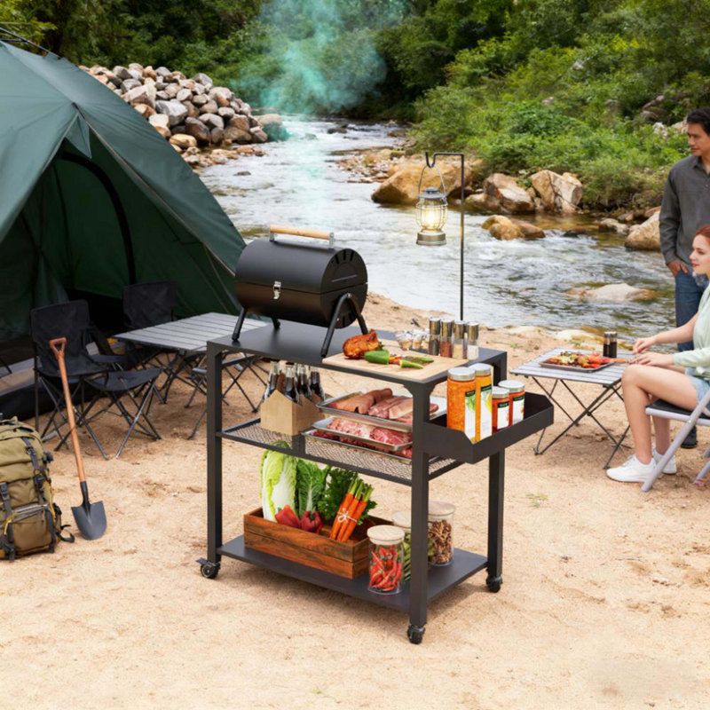 Table de four mobile sur roulettes
