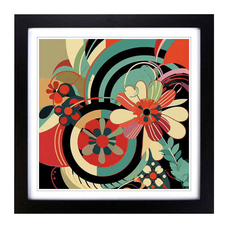 Single Picture Frame Print on Wood, Black