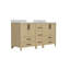 Meuble-lavabo à double cuve l 60 po x P 22 po x H 34 po-269313998