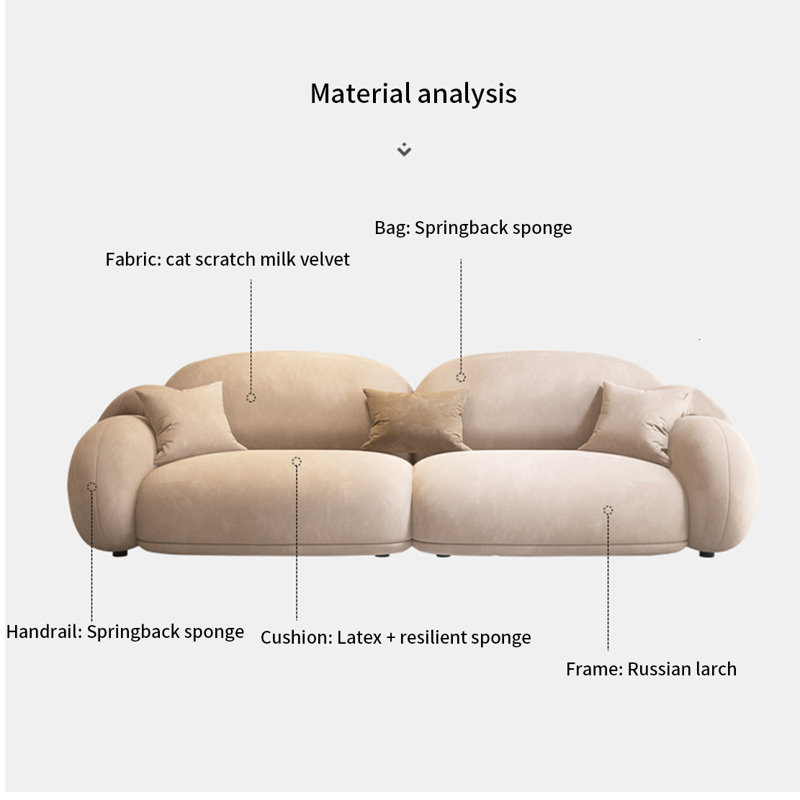 Canapé modulaire en tissu, H 33,46 po x l 86,61 po x P 39,37 po, 3