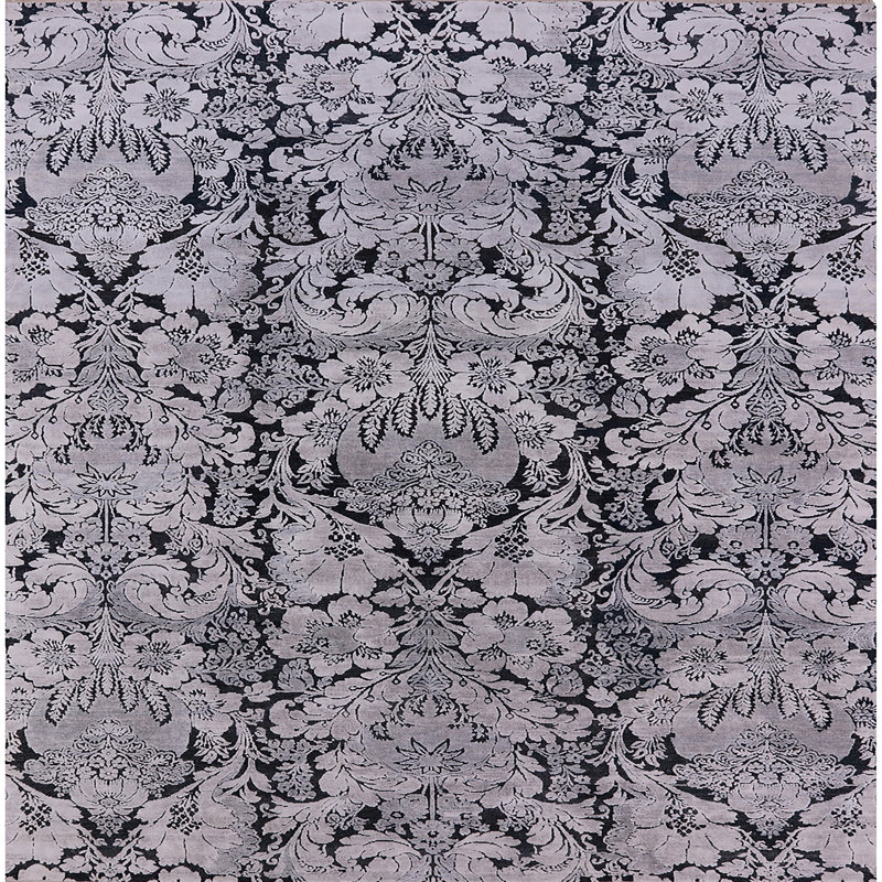 Asdvadzadur Floral Indoor Rug, Square 8'