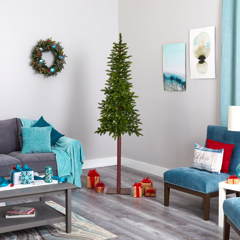 Lighted Artificial Christmas Tree, 7' H