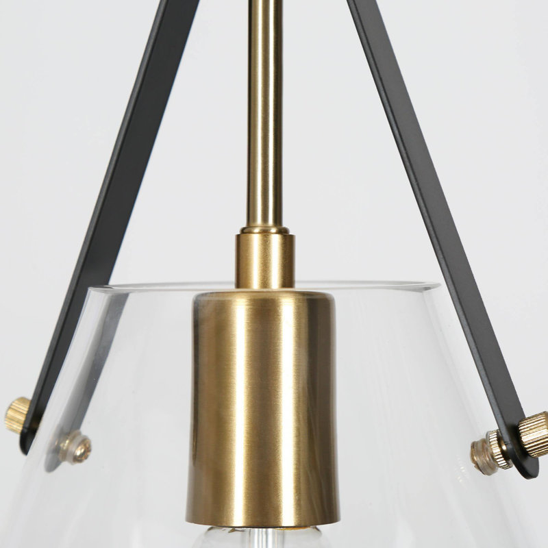 Pinney 1 - Light 6.5"W Unique Kitchen Island Pendant, Black