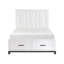 Lit plateforme en bois blanc avec tiroirs de rangement-1414293897