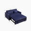 Canapé-lit futon, canapé-lit multifonctionnel en velours côtelé 3 en 1, dossier et oreillers réglables, canapé-lit convertible pour le salon, chambre à coucher ((bleu)-772099368