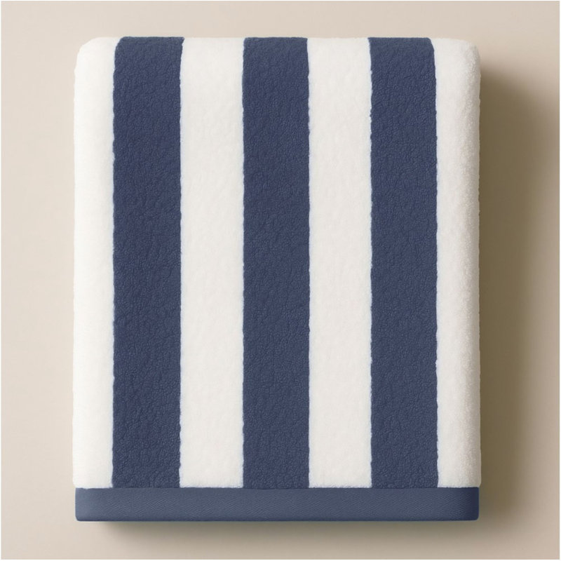 Ensemble de serviettes de plage 100% coton Vaurna Beach Luxury Resort, Marine
