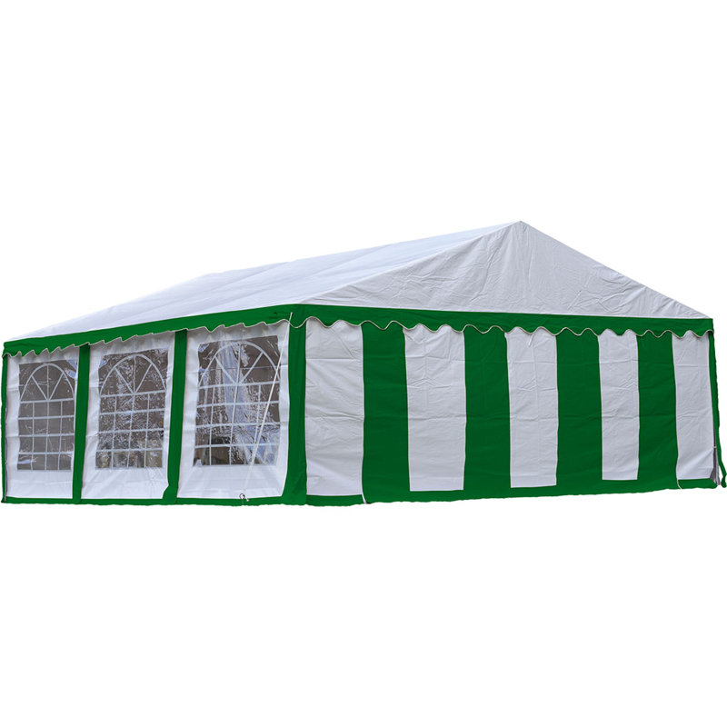 ShelterLogic Fabric Side Wall for Gazebo, Green/White