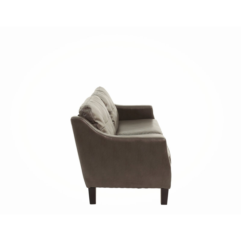 Darries Upholstered Sofa, Similicuir gris