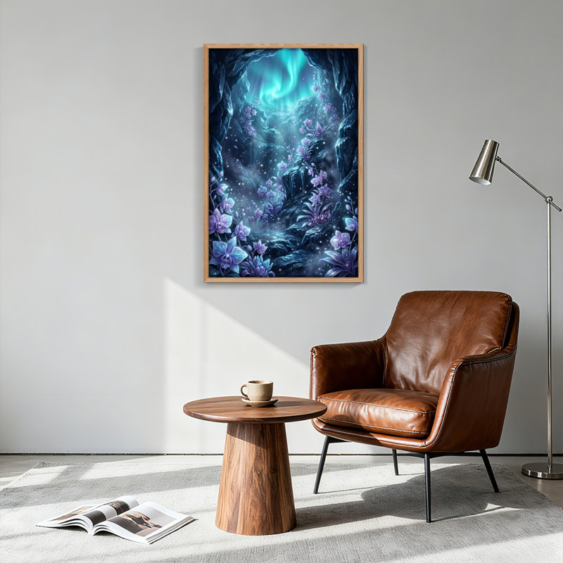 Ensemble de 1 tableau sur toile « Fleurs mystiques », 48"H x 32"W, Natural