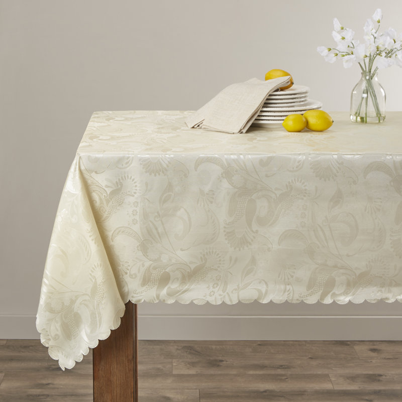 Oglethorpe Tablecloth, 60" W x 60" L, Ivory